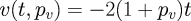 v(t,p_v) = -2(1 + p_v)t